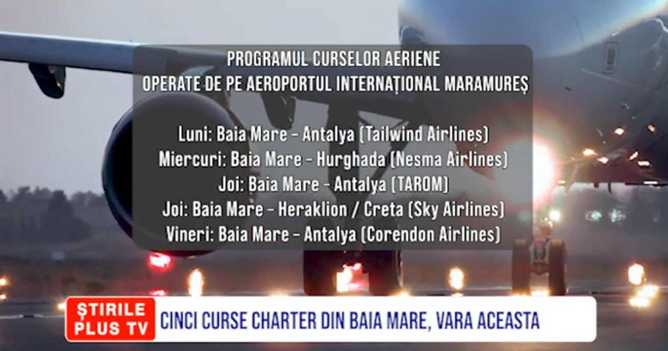 CINCI CURSE CHARTER DIN BAIA MARE, VARA ACEASTA