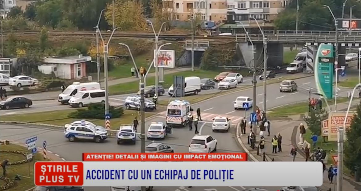 ACCIDENT CU UN ECHIPAJ DE POLIȚIE