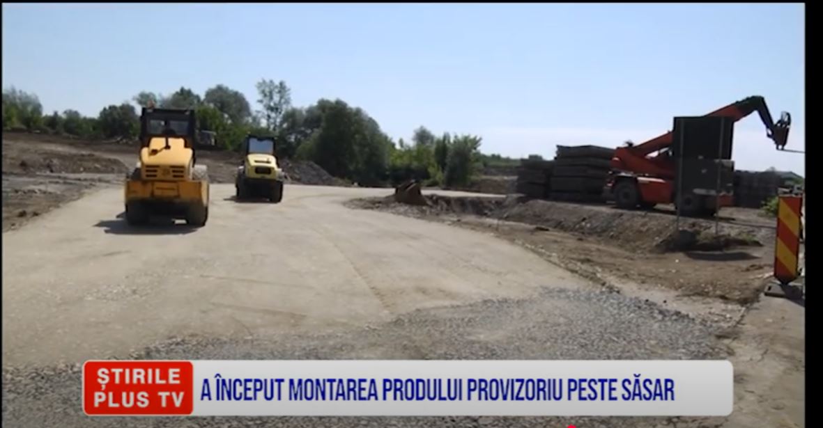 A ÎNCEPUT MONTAREA PRODULUI PROVIZORIU PESTE SĂSAR