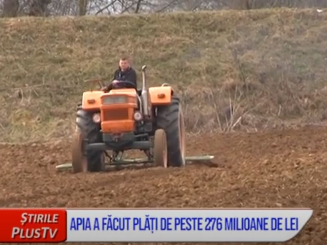 APIA A FĂCUT PLĂȚI DE PESTE 276 MILIOANE DE LEI