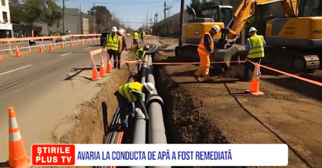 AVARIA LA CONDUCTA DE APĂ A FOST REMEDIATĂ