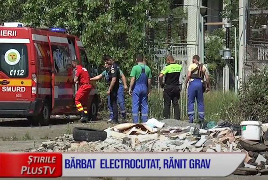 BĂRBAT  ELECTROCUTAT, RĂNIT GRAV