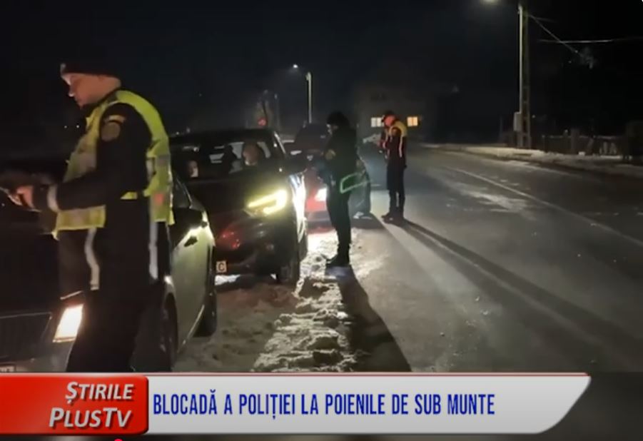 BLOCADĂ A POLIȚIEI LA POIENILE DE SUB MUNTE