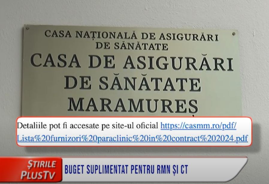 BUGET SUPLIMENTAT PENTRU RMN ȘI CT