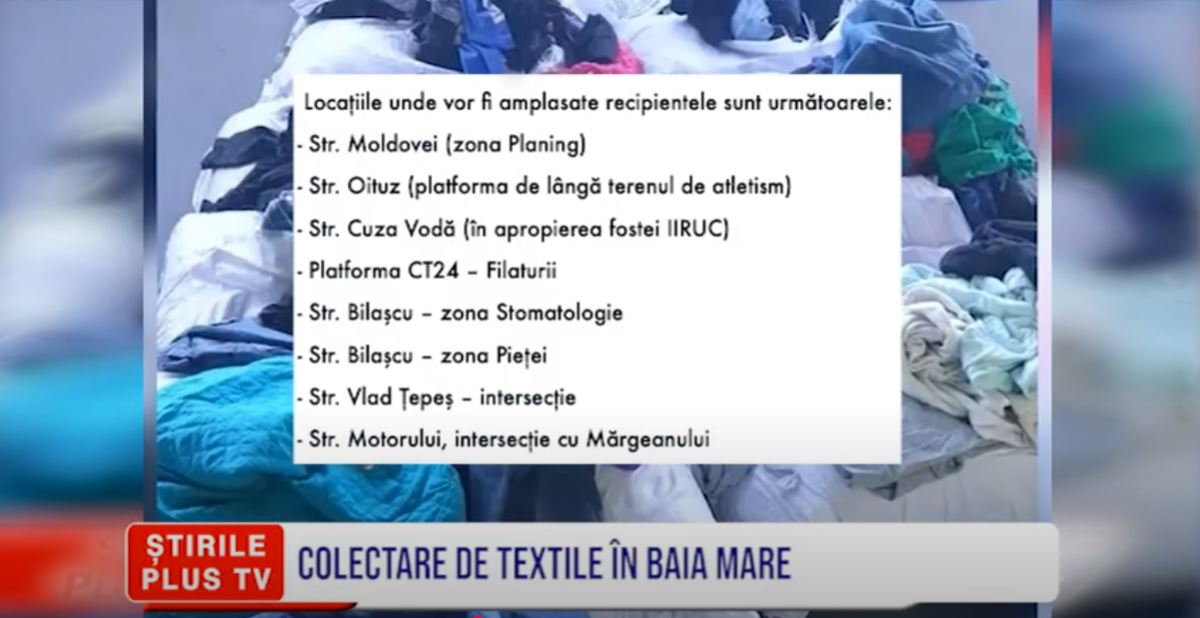 COLECTARE DE TEXTILE ÎN BAIA MARE