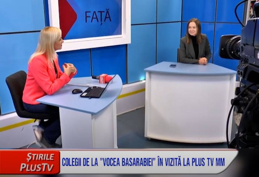 COLEGII DE LA ”VOCEA BASARABIEI”, ÎN VIZITĂ LA PLUS TV MARAMUREȘ