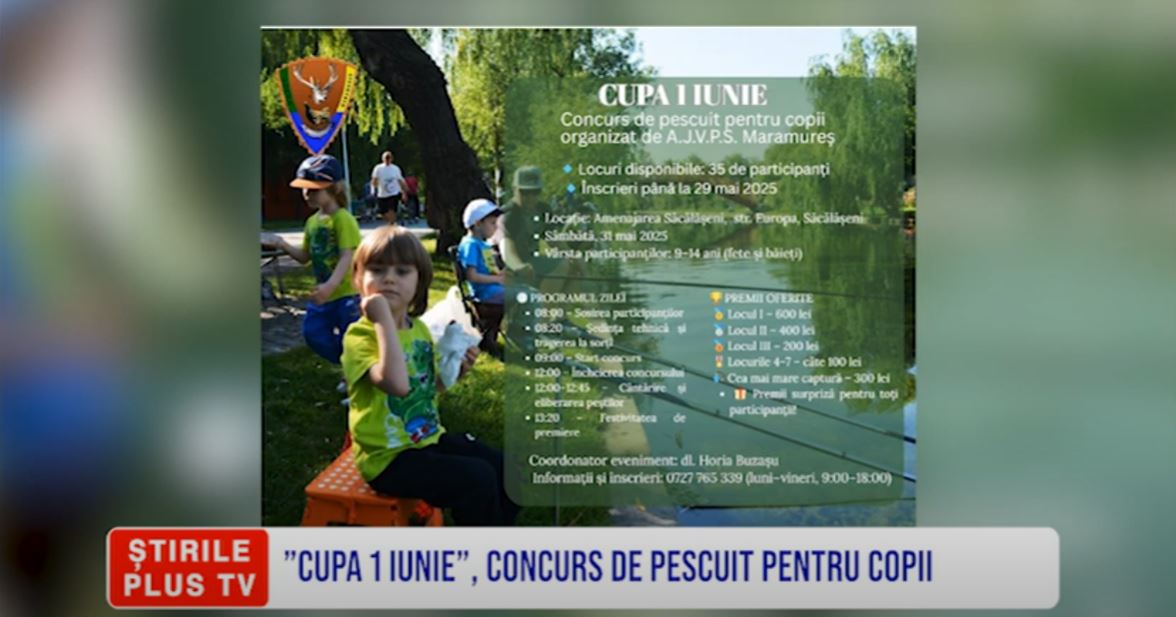 ”CUPA 1 IUNIE”, CONCURS DE PESCUIT PENTRU COPII
