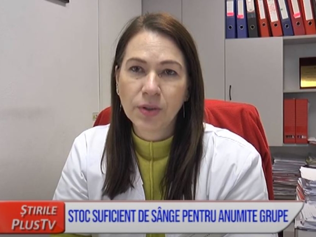 STOC SUFICIENT DE SÂNGE PENTRU ANUMITE GRUPE