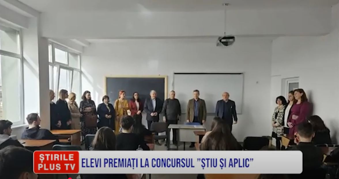 ELEVI PREMIAȚI LA CONCURSUL "ȘTIU ȘI APLIC"