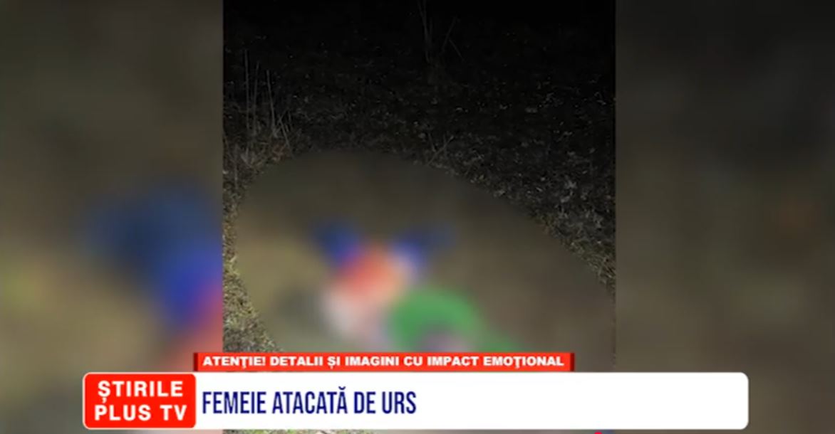 FEMEIE ATACATĂ DE URS