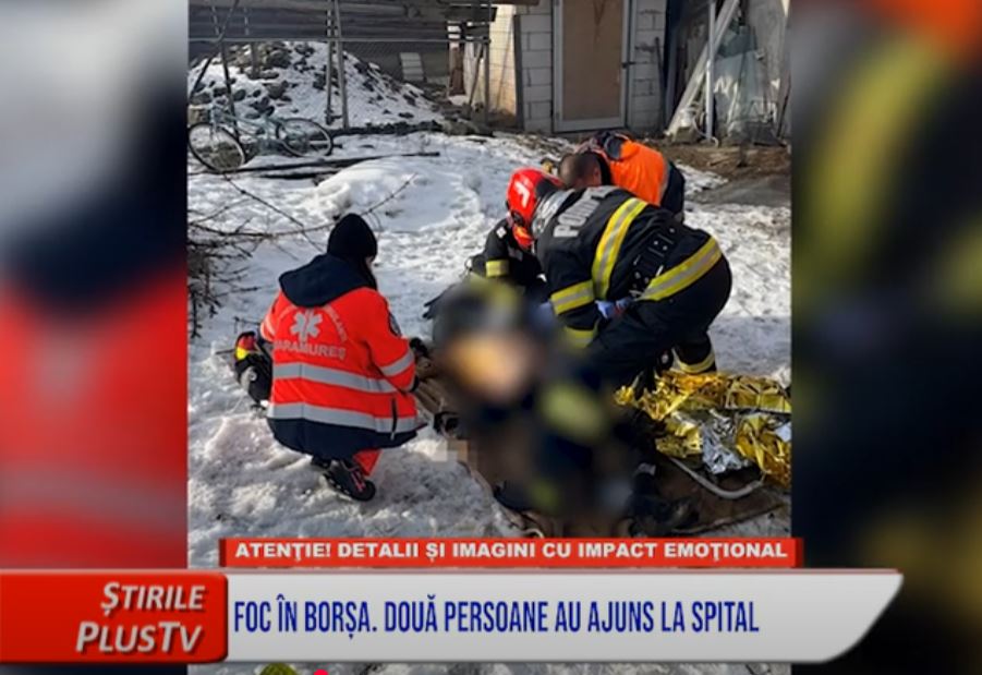 FOC ÎN BORȘA. DOUĂ PERSOANE AU AJUNS LA SPITAL