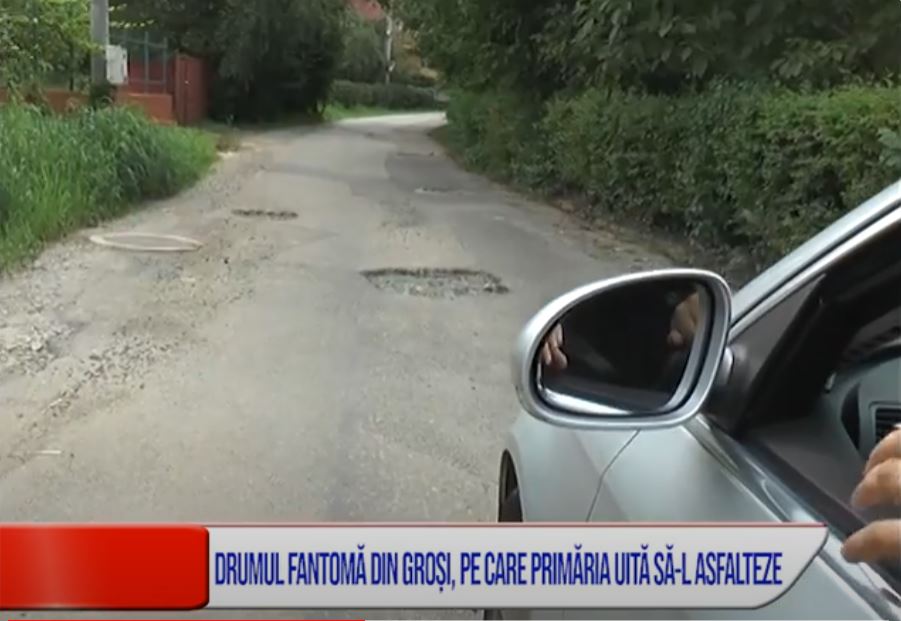 DRUMUL FANTOMĂ DIN GROȘI, PE CARE PRIMĂRIA UITĂ SĂ-L ASFALTEZE