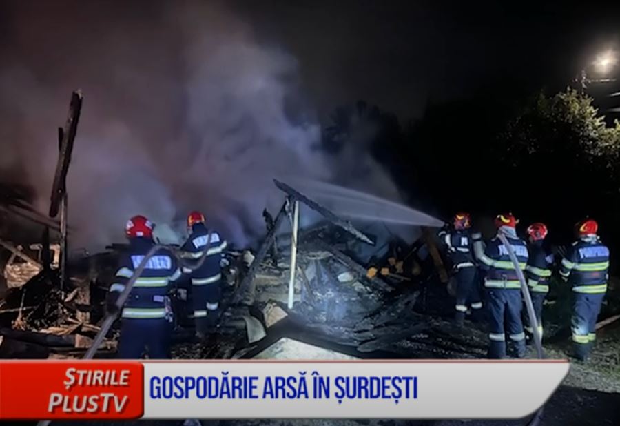 GOSPODĂRIE DIN ȘIȘEȘTI, CUPRINSĂ DE FLĂCĂRI