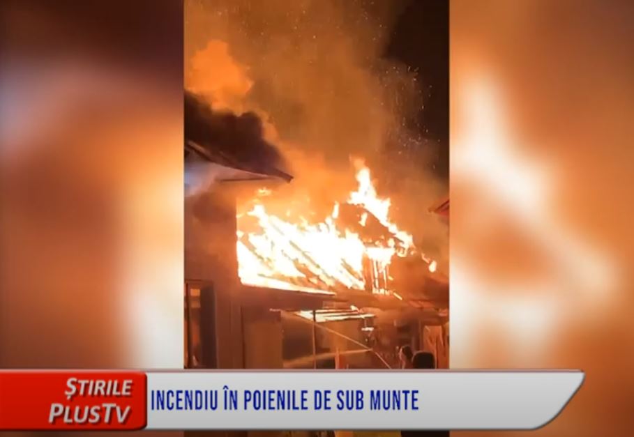 INCENDIU ÎN POIENILE DE SUB MUNTE