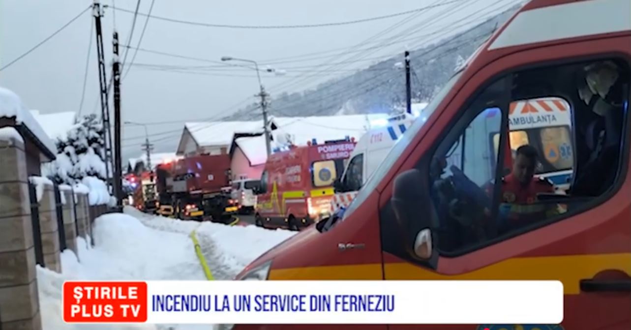 INCENDIU LA UN SERVICE DIN FERNEZIU