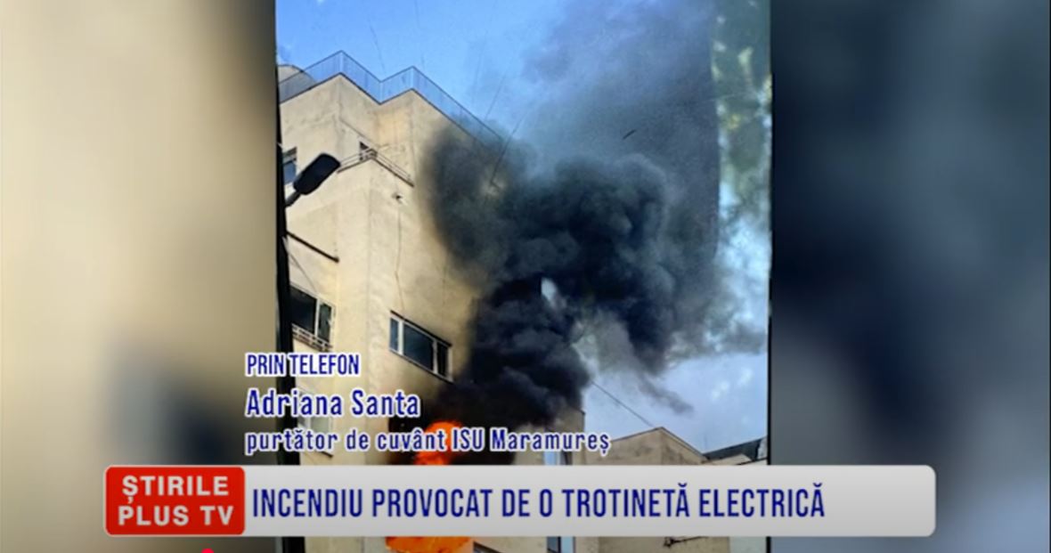 INCENDIU PROVOCAT DE O TROTINETĂ ELECTRICĂ