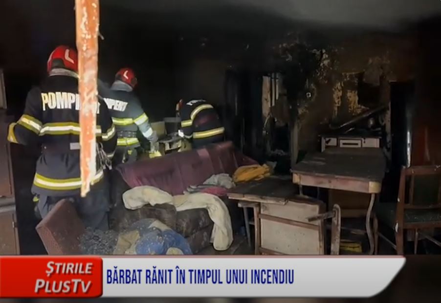 BĂRBAT RĂNIT ÎN TIMPUL UNUI INCENDIU