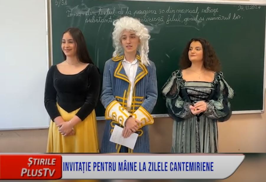 INVITAȚIE PENTRU MÂINE LA ZILELE CANTEMIRIENE