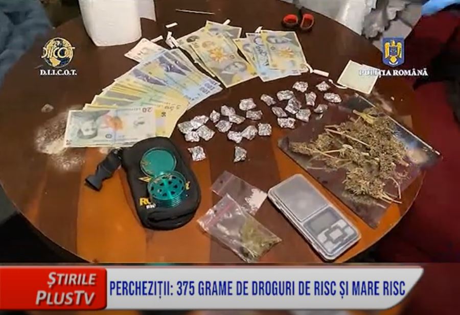 PERCHEZIȚII: 375 GRAME DE DROGURI DE RISC ȘI MARE RISC