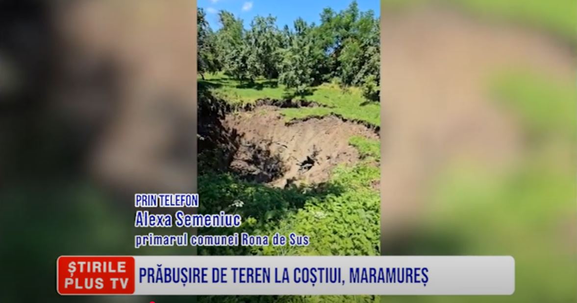 PRĂBUȘIRE DE TEREN LA COȘTIUI, MARAMUREȘ 