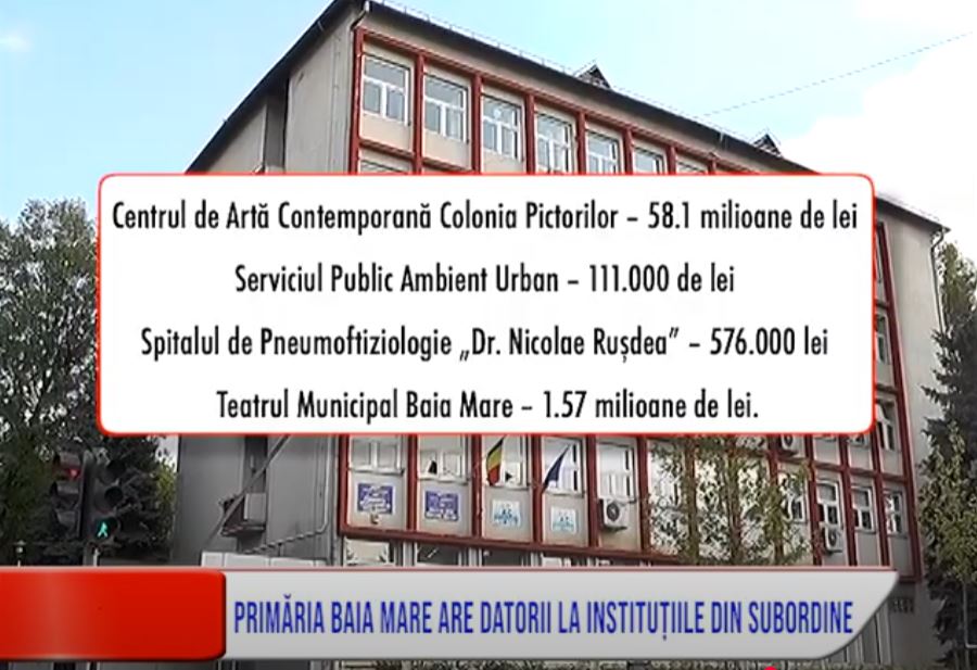 PRIMĂRIA BAIA MARE ARE DATORII LA INSTITUȚIILE DIN SUBORDINE