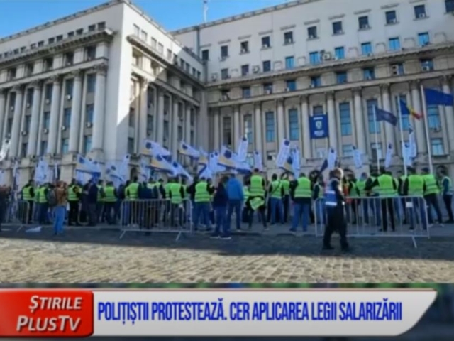 POLIȚIȘTII PROTESTEAZĂ. CER APLICAREA LEGII SALARIZĂRII