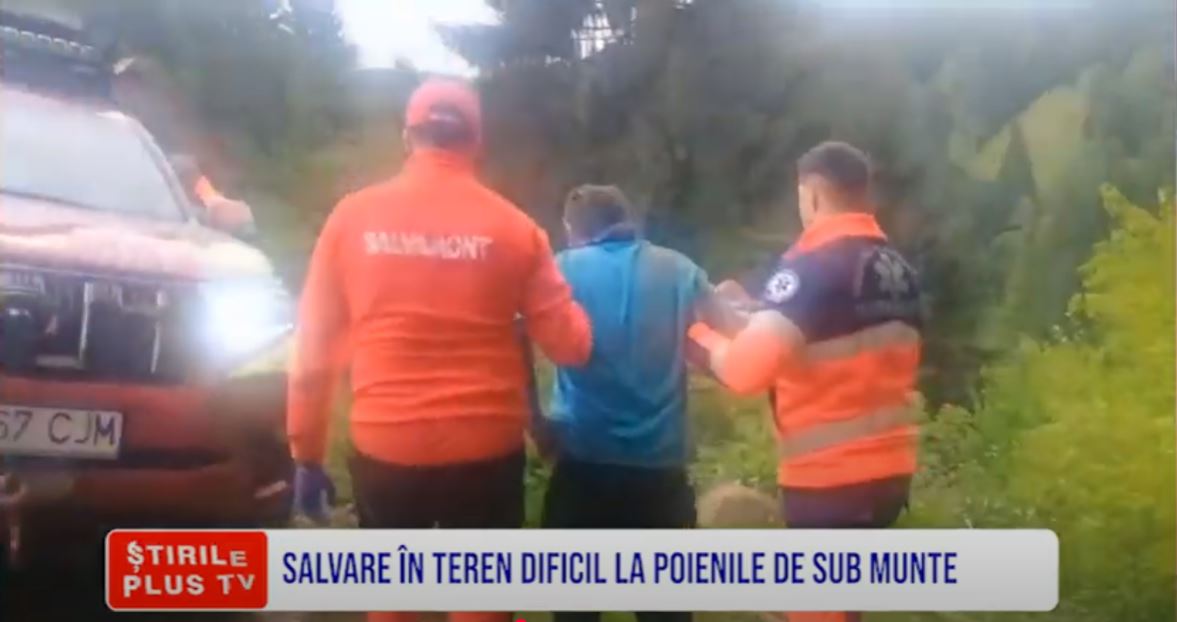 SALVARE ÎN TEREN DIFICIL LA POIENILE DE SUB MUNTE