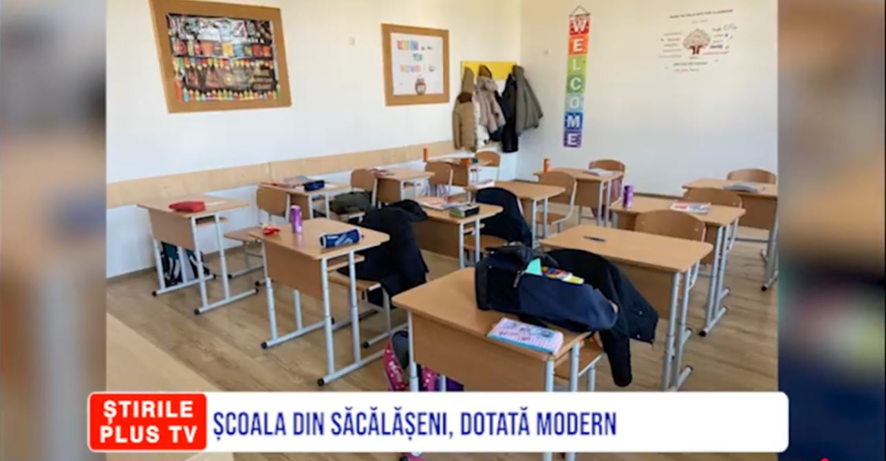ȘCOALA DIN SĂCĂLĂȘENI, DOTATĂ MODERN