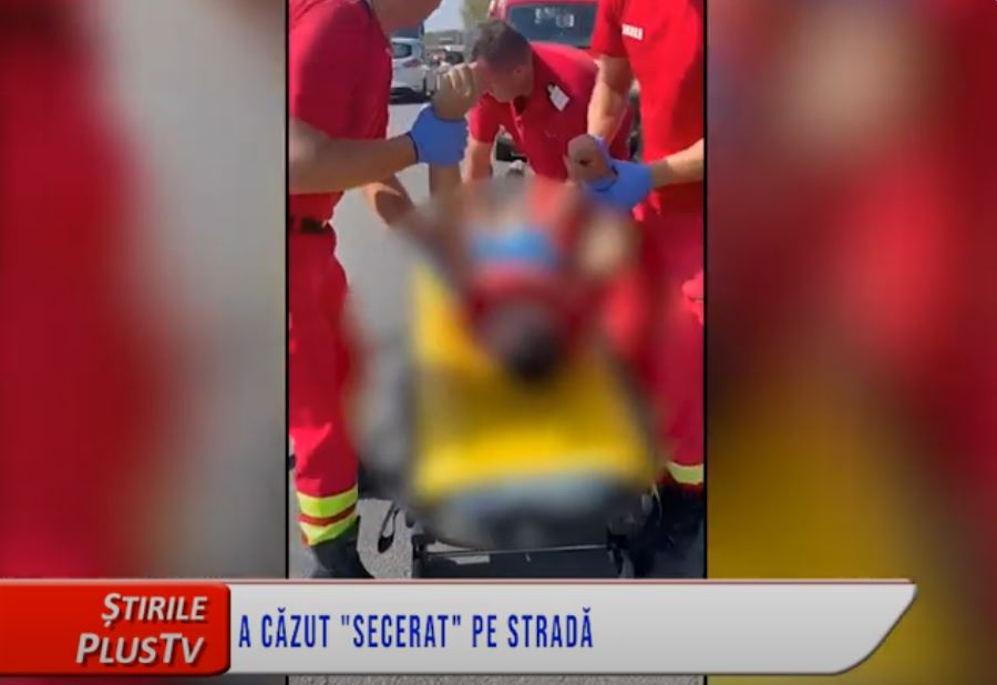 A CĂZUT "SECERAT" PE STRADĂ