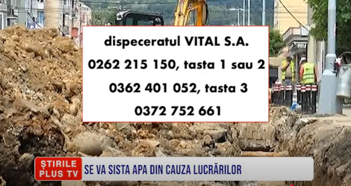 SE VA SISTA APA DIN CAUZA LUCRĂRILOR