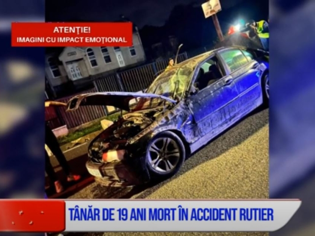 TÂNĂR DE 19 ANI, MORT ÎN ACCIDENT RUTIER