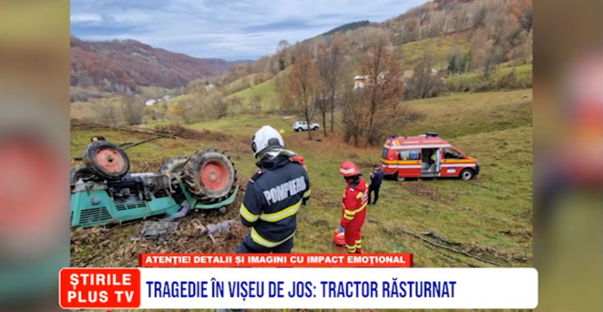 TRAGEDIE ÎN VIȘEU DE JOS: TRACTOR RĂSTURNAT